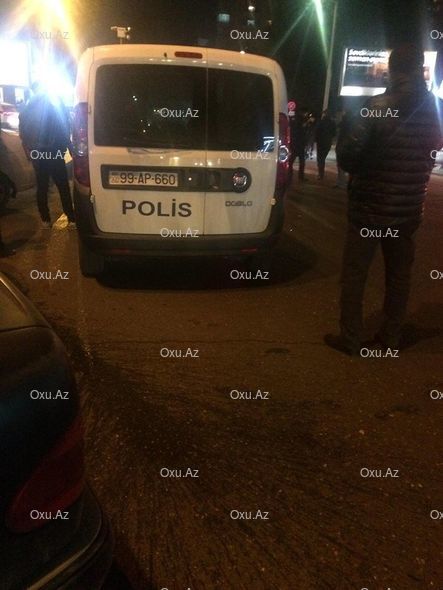 Bakıda avtomobil piyadalara çırpıldı - FOTO/VİDEO