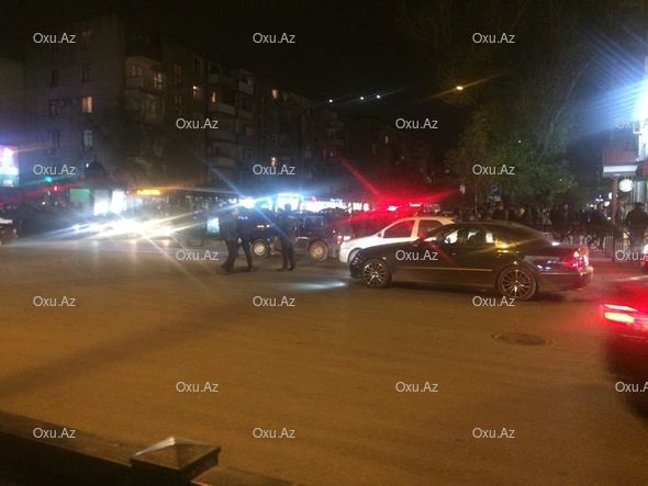 Bakıda avtomobil piyadalara çırpıldı - FOTO/VİDEO