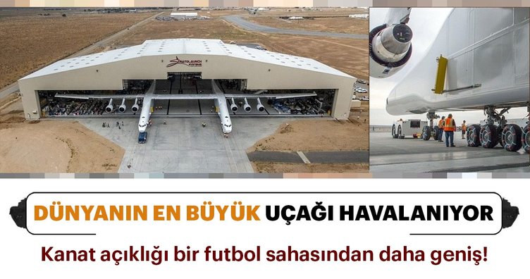 Qanadları futbol sahəsi boyda olan dünyanın ən böyük təyyarəsi - FOTOLAR