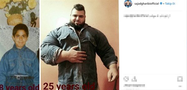 "İranlı Hulk"un uşaqlıq fotosu hər kəsi təəccübləndirdi - FOTOLAR