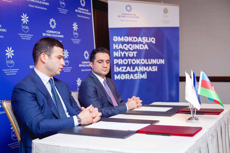 Kiçik və Orta Biznesin İnkişafı Agentliyi ilə Azərbaycan Beynəlxalq Bankı arasında Niyyət Protokolu imzalandı