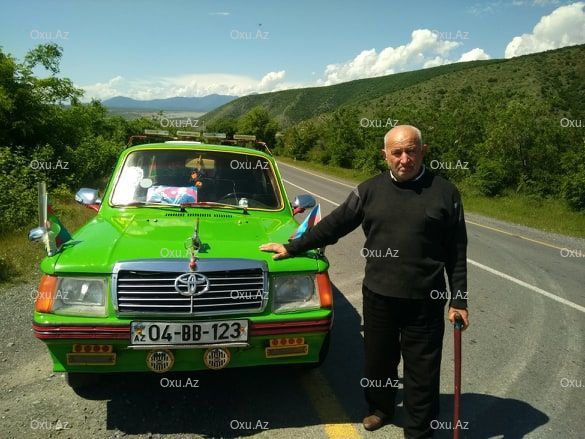 65 yaşlı sürücü qəribə avtomobili ilə Azərbaycanı gəzir - FOTOLAR