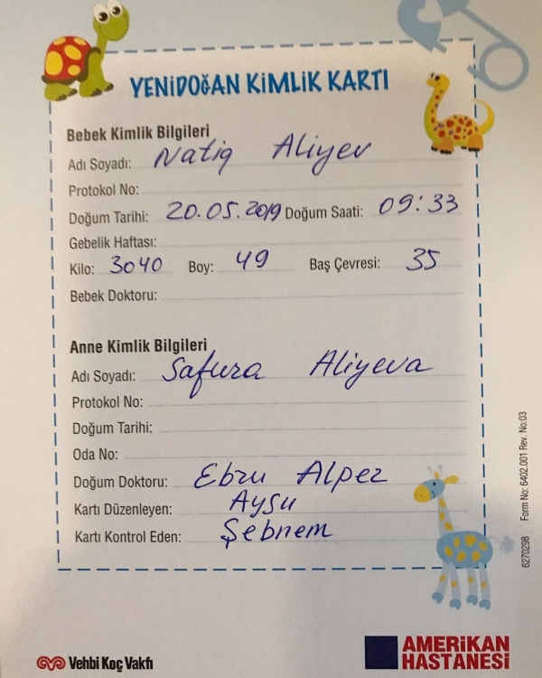 Safura 3-cü dəfə ana oldu - foto