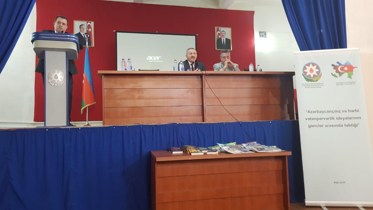 “Azərbaycançılıq və hərbi vətənpərvərlik ideyalarının gənclər arasında təbliği” layihəsi çərçivəsində növbəti tədbir keçirilib