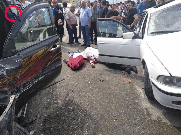 Bakıda ata və oğulun öldüyü ağır yol qəzasının görüntüləri - FOTO + VİDEO