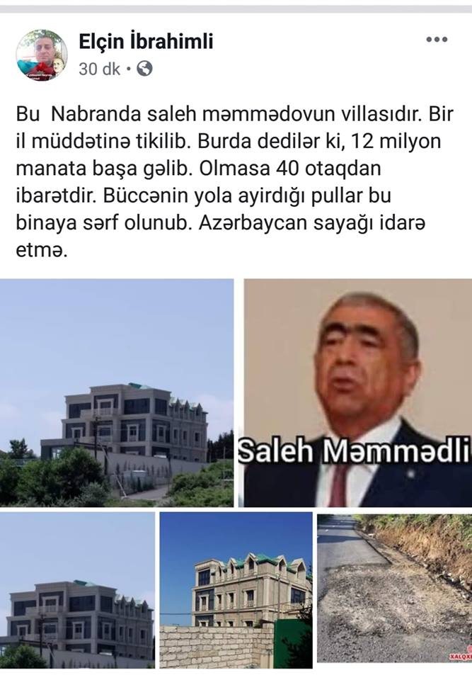Saleh Məmmədovun 12 milyonluq villasının görüntüləri yayıldı - FOTOLAR