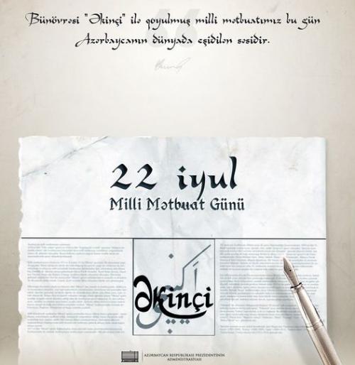 Prezidentdən Milli Mətbuat Günü ilə bağlı paylaşım