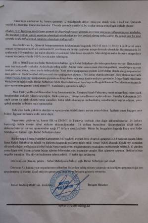 Səfər Mehdiyevin baldızı oğlunun özbaşınalıqlarından prezidentə şikayət olundu