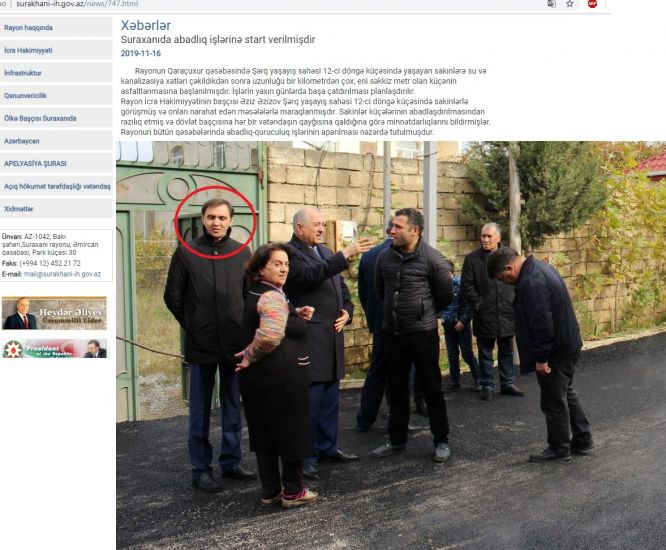 Yasamalın icra başçısının "köməkçisi" Suraxanının icra başçısının yanında nə gəzir? – FOTOFAKT