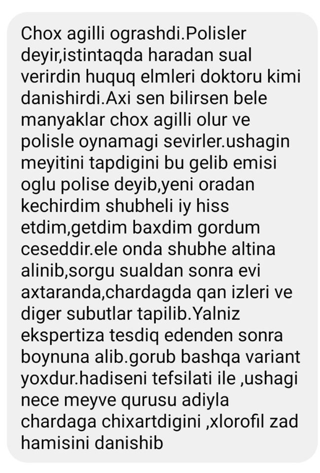 Nərmini öldürən manyakla bağlı ŞOK FAKTLAR- Əmisi oğlu polis imiş - FOTO