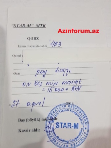 “STAR-M” MTK vətəndaşın xəbəri olmadan aldığı 250 minlik mənzili başqasına satıb – ŞİKAYƏT+FOTOLAR