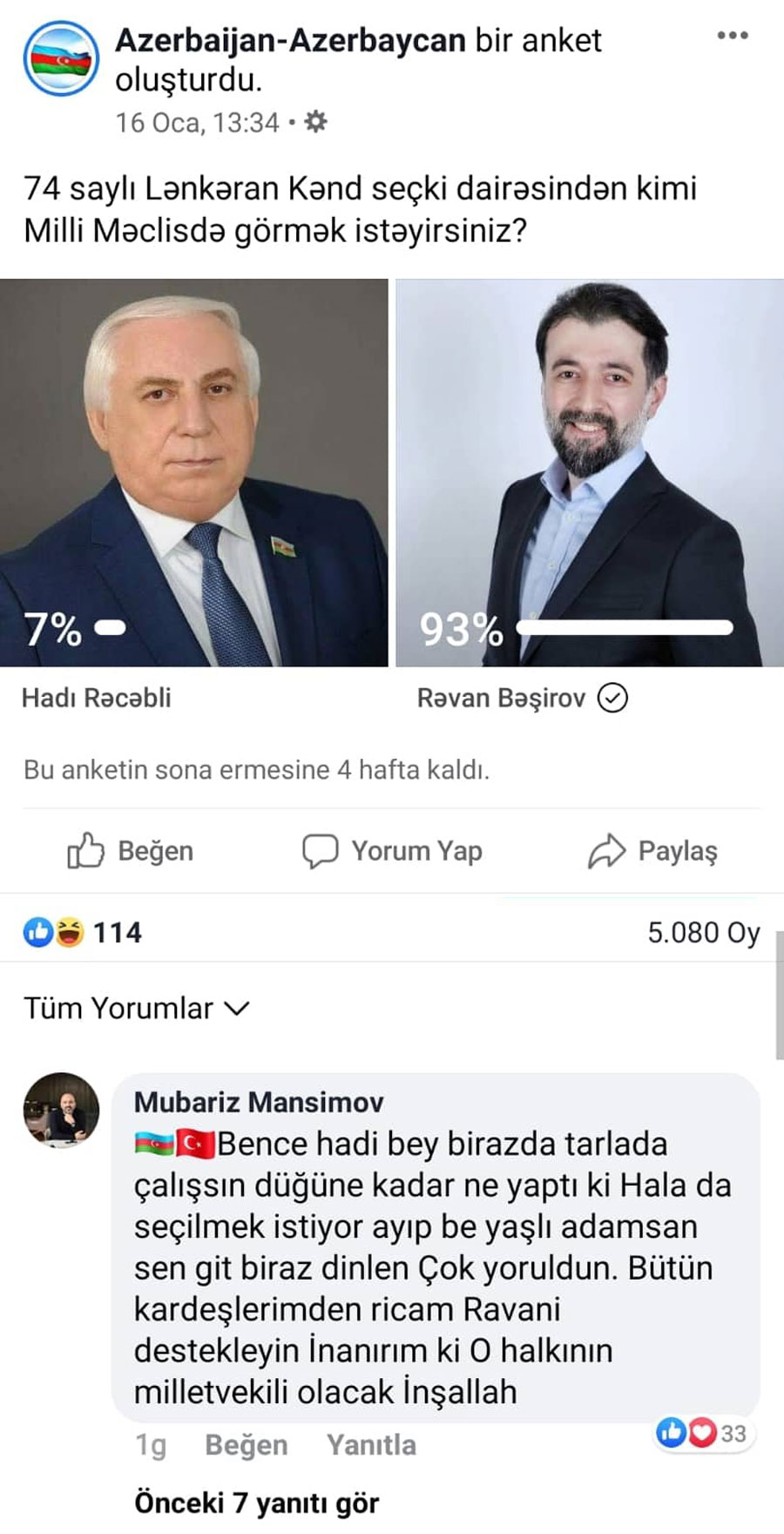Mübariz Mənsimov Hadı Rəcəblini ələ saldı - BELƏSİ OLMAMIŞDI