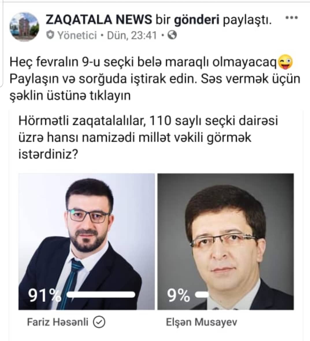 Zaqatala üzrə 4 sorğunun nəticəsi açıqlandı - FOTOLAR