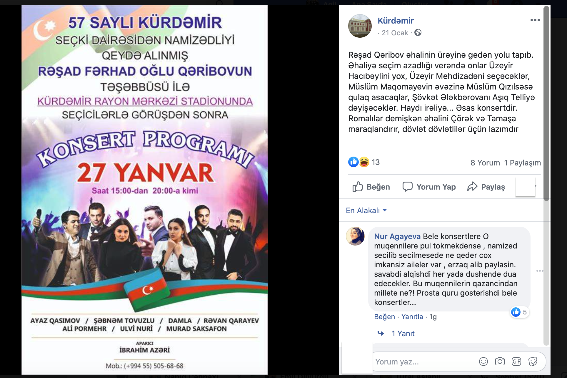 Kürdəmirdə keçmiş deputatın namizəd oğlundan narazılıq artır – Rəşad Qəribov seçiciləri necə şirnikləndirir? - FOTO
