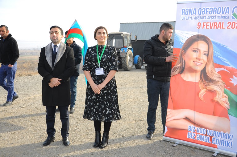 Ağstafanın gənc xanım namizədi üç kənddə görüşlər keçirdi - FOTOLAR