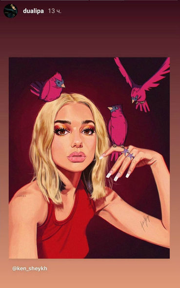 Dua Lipa bütün dünyaya azərbaycanlı rəssamın portretini göstərdi - FOTO