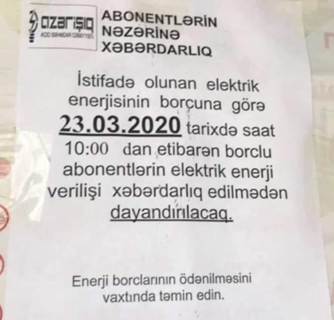 "Azərişıq"dan əhaliyə "dəstək" - FOTO