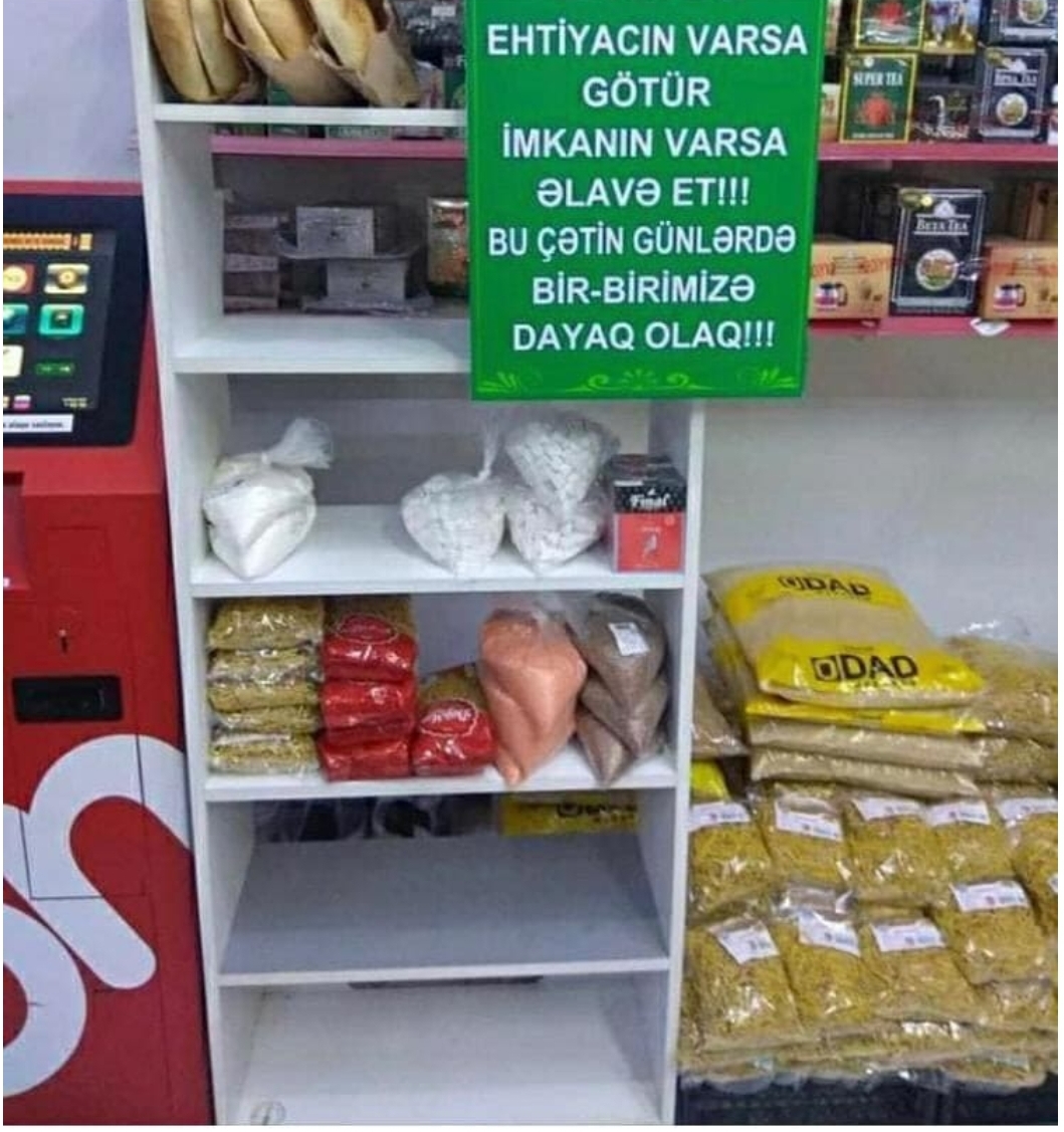 Hamı bu marketlərdən danışır: “Ehtiyacın varsa götür, imkanın varsa...”