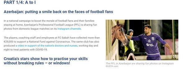 UEFA: “Azərbaycan futbol azarkeşlərinin üzünə təbəssüm gətirdi...” - FOTO