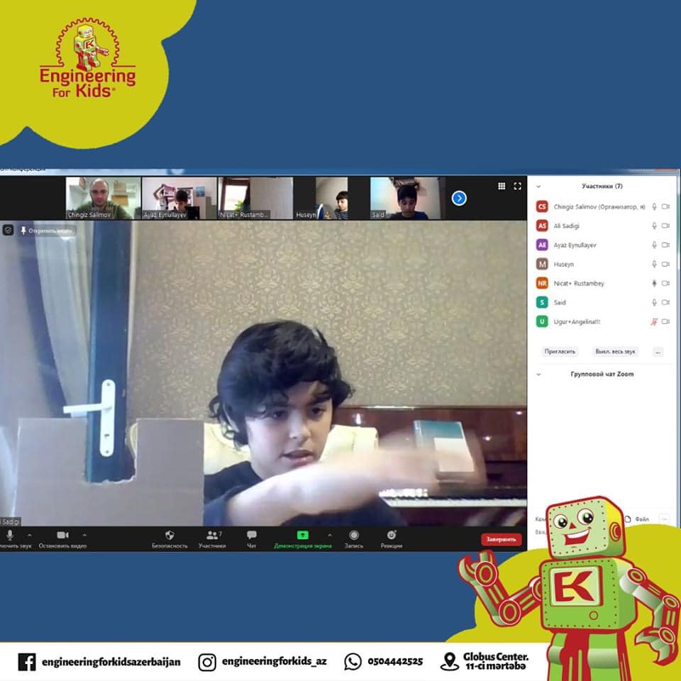 EngineeringForKidsAzerbaijan-dan onlayn dərslər üçün ƏLA TƏKLİF