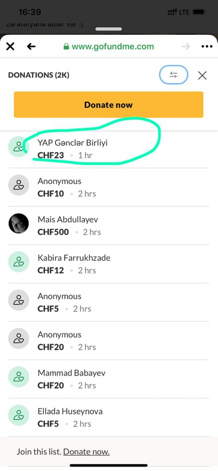 YAP Gənclər Birliyi Mehman Hüseynova pul verib? - FOTOFAKT