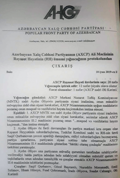 AXCP-nin keçmiş funksioneri Əli Kərimlini məhkəmədə uddu
