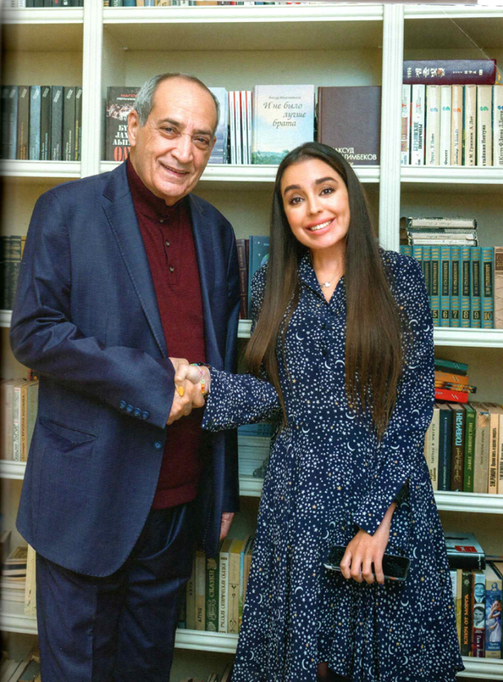 “Baku” jurnalının baş redaktoru Leyla Əliyeva ilə görkəmli aktyor Rasim Balayevin söhbəti