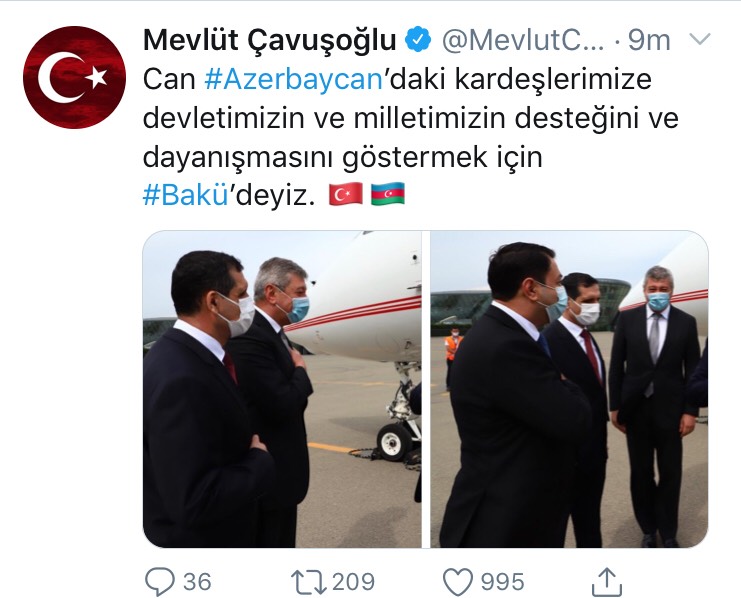 Mövlud Çavuşoğlu Bakıya gəldi - FOTO
