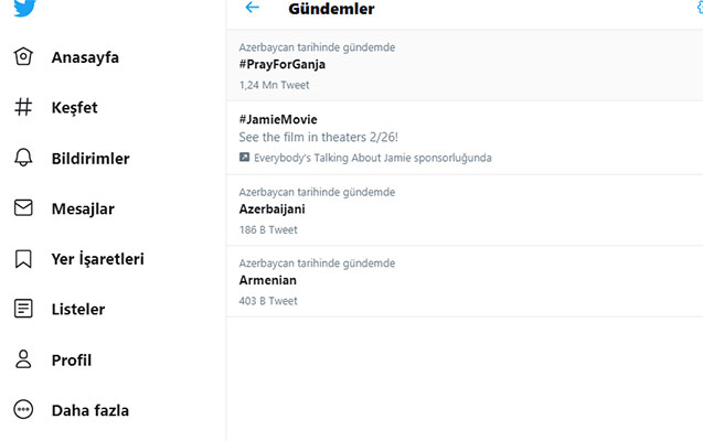 #PrayForGanja həştəqi trendlərdə