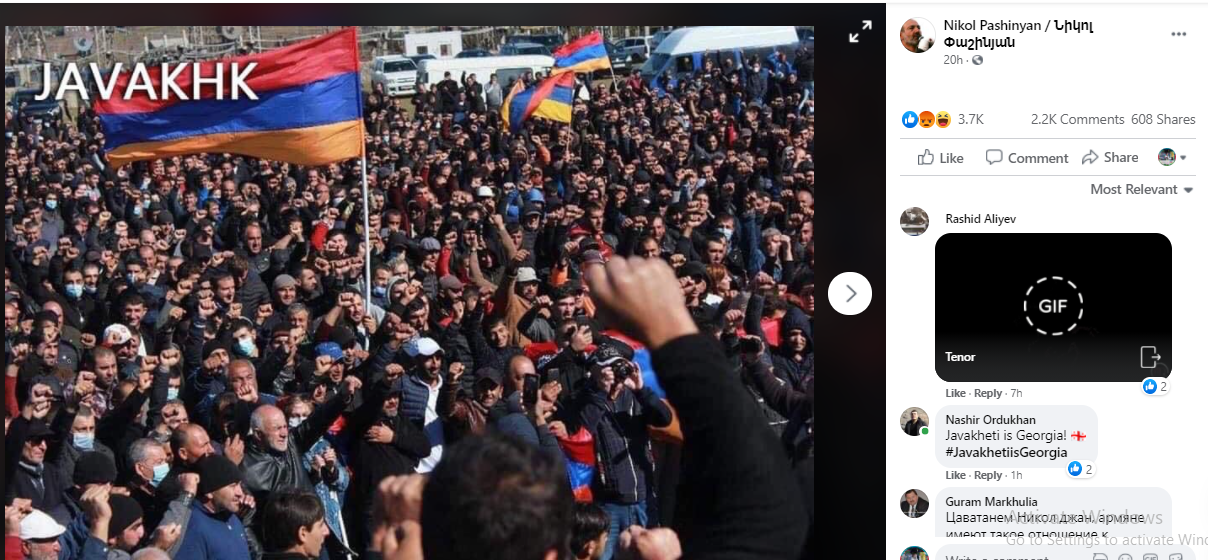 Paşinyan Gürcüstan ərazisinə iddia etdi - FOTO