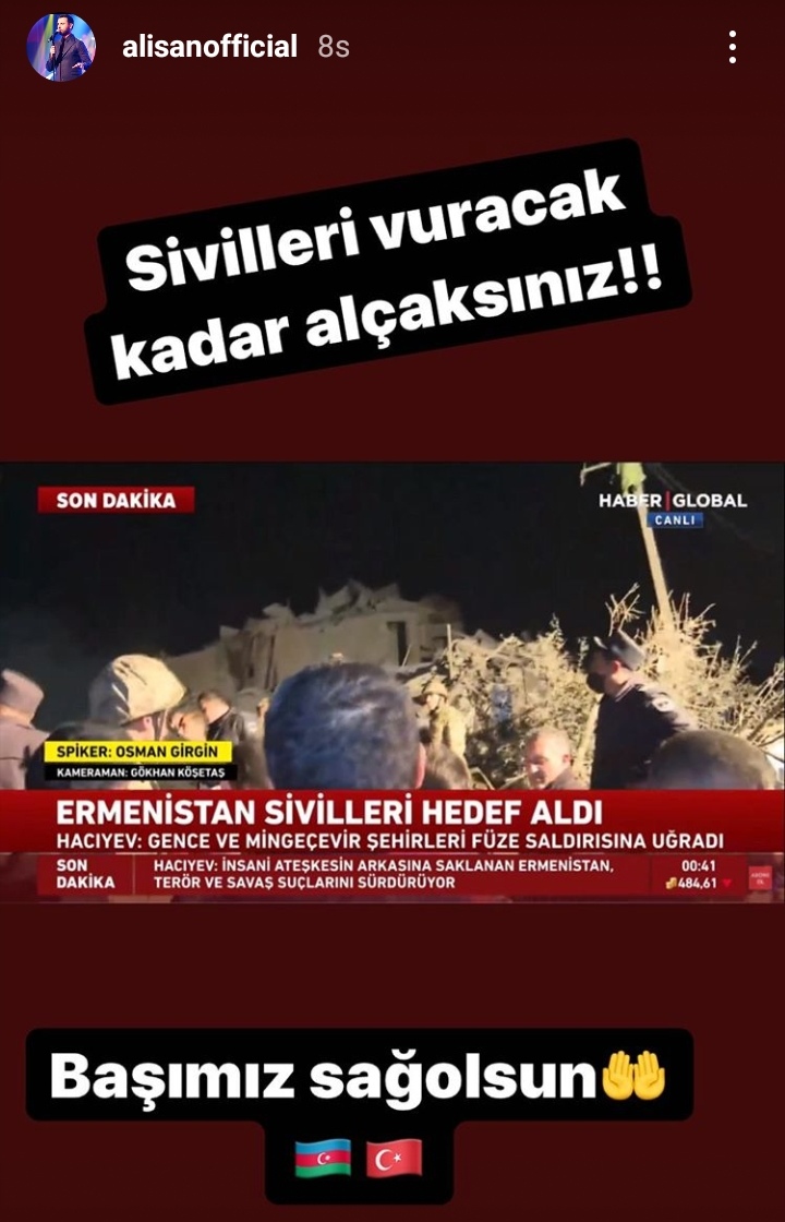 Türkiyəli məşhurlardan ermənilərin Gəncədə törətdiyi terrora REAKSİYA - FOTO