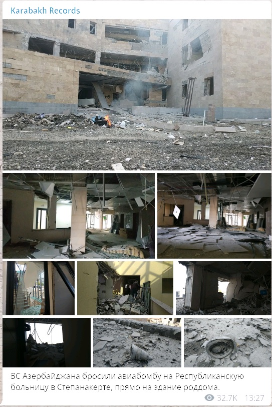 Xankəndidə doğum evinin “vurulması” yalanı ifşa olundu - FOTO