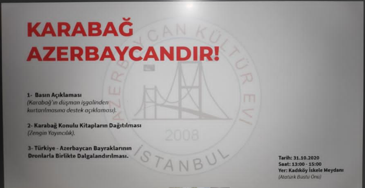 İstanbulda “Qarabağ Azərbaycandır” adlı aksiya keçirildi - FOTO