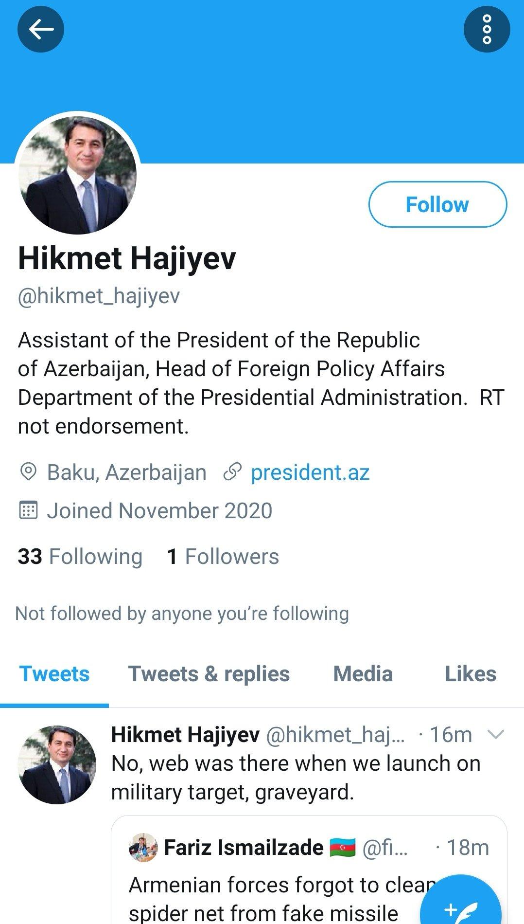 Hikmət Hacıyevin adına saxta profillər açıldı - FOTO