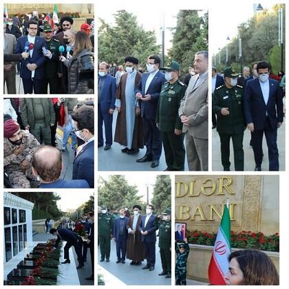 İran səfiri Şəhidlər Xiyabanında - FOTO