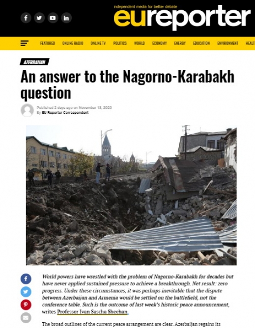 “EU Reporter”: Azərbaycan regionda yeni reallıq yaratdı