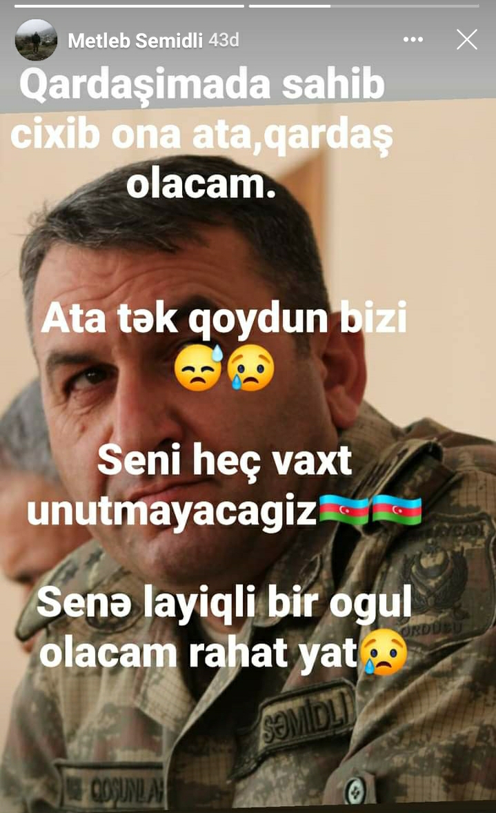 Şəhid Polkovnikin oğlu: Ata mən sənə layiqli oğul olacam- FOTO