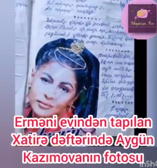 Ermənilərin yaşadığı evdən bu dəfə də Aygün Kazımovanın şəkli çıxdı - FOTO