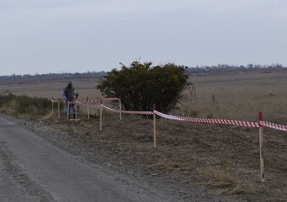 Ağdam yolu minalardan təmizlənir - FOTO