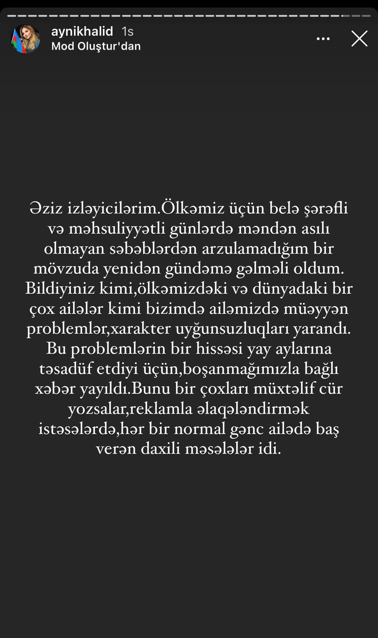 Aynişan boşanması haqda ilk dəfə danışdı - FOTO