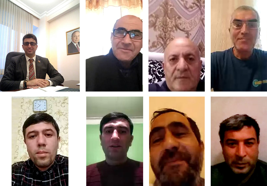 Qobustan sakinləri ilə videoformatda qəbul keçirildi - FOTO