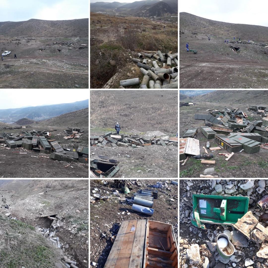 Suqovuşanda keçmiş erməni postunda ağ fosfor bombaları tapıldı – FOTOLAR
