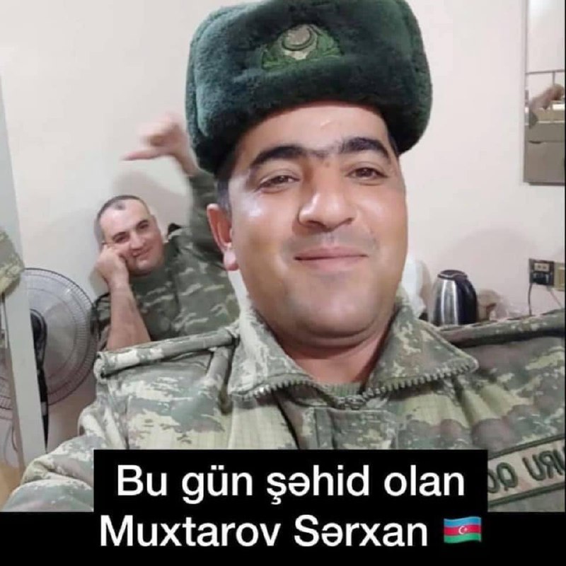 Bu gün şəhid olan hərbçinin FOTOLARI