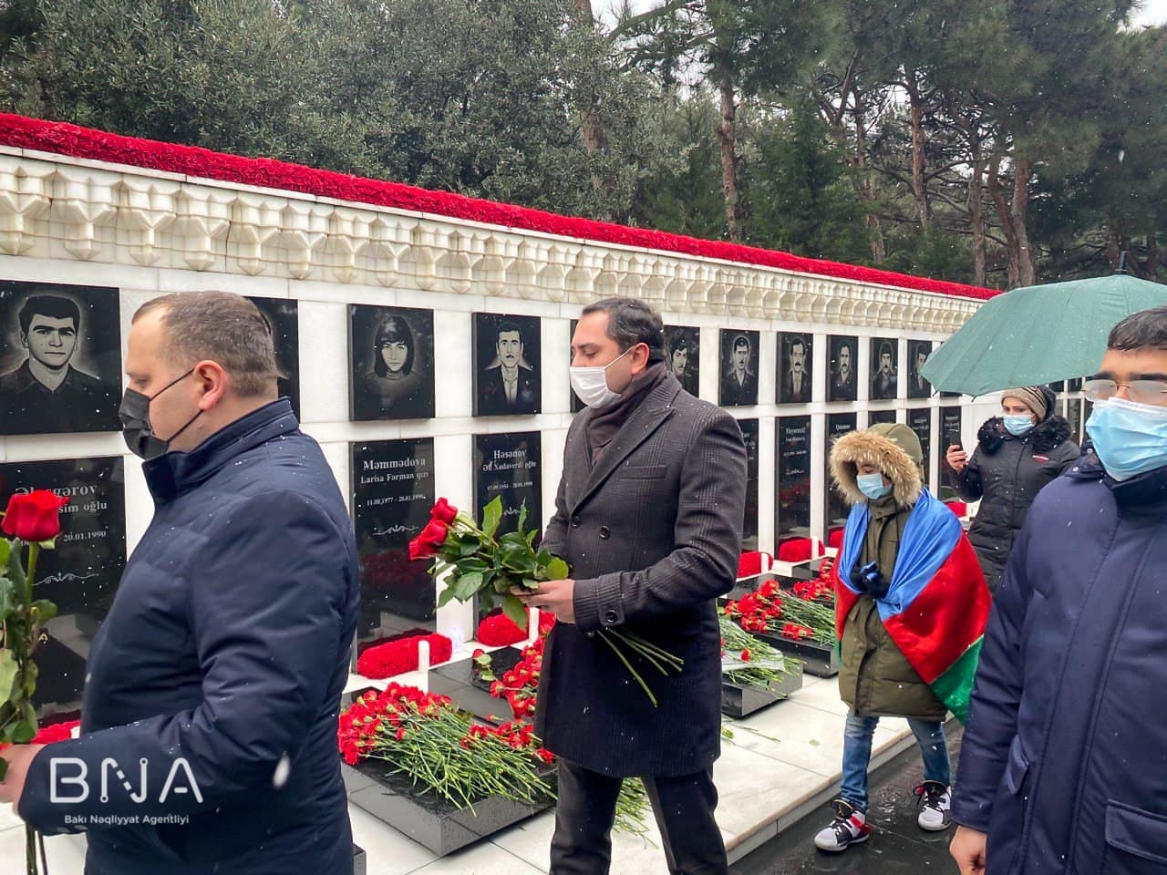 BNA rəhbərliyi Şəhidlər Xiyabanını ziyarət etdi - FOTOLAR