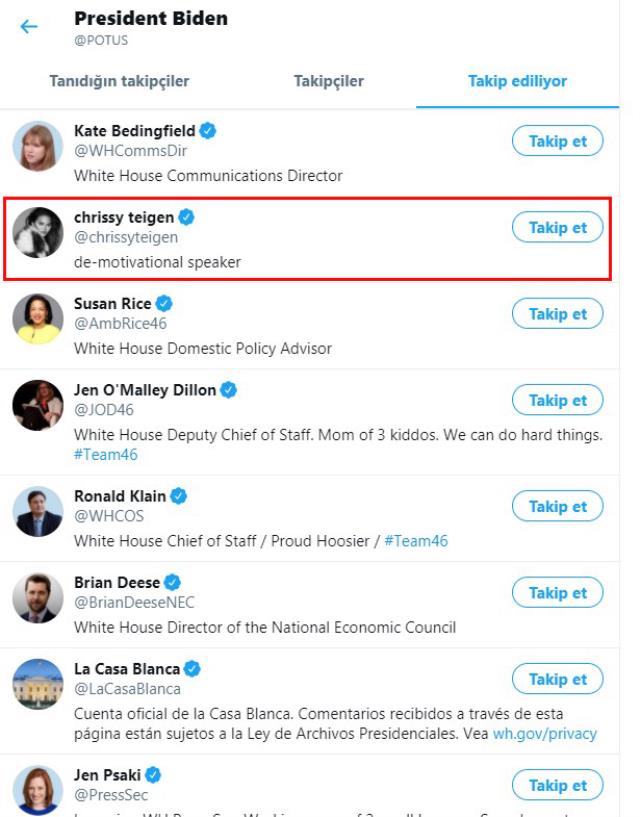 Co Bayden “Twitter”də məşhurlardan təkcə bu gözəli izləyir – FOTOLAR