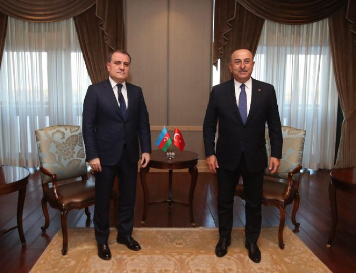Ceyhun Bayramov Çavuşoğlu ilə görüşdü - FOTO