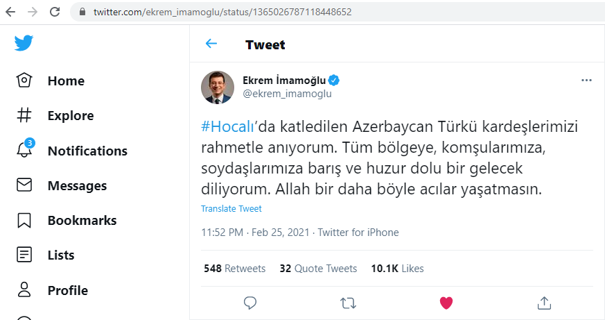 Əkrəm İmamoğludan Xocalı paylaşımı - FOTO