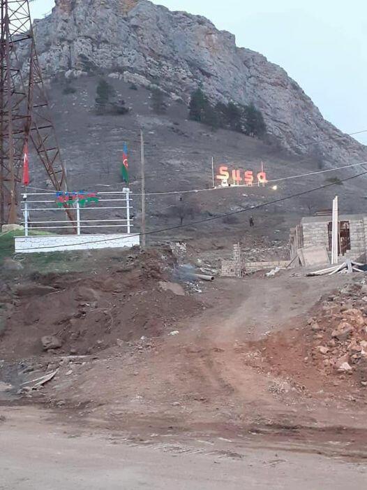 Şuşanın girişindən yeni görüntülər yayıldı - VİDEO