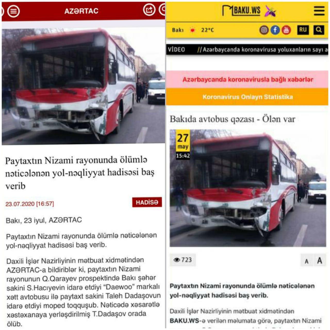 BNA xəbər saytlarına müraciət etdi: İnformasiyaları dəqiqləşdirin