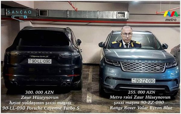 Zərərlə işləyən Bakı metrosunun rəisi necə varlandı? – Oğlunun və yoldaşının bahalı avtomobilləri + FOTOLAR